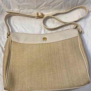 Etienne Aigner Elegant Cream/Woven Purse Women’s